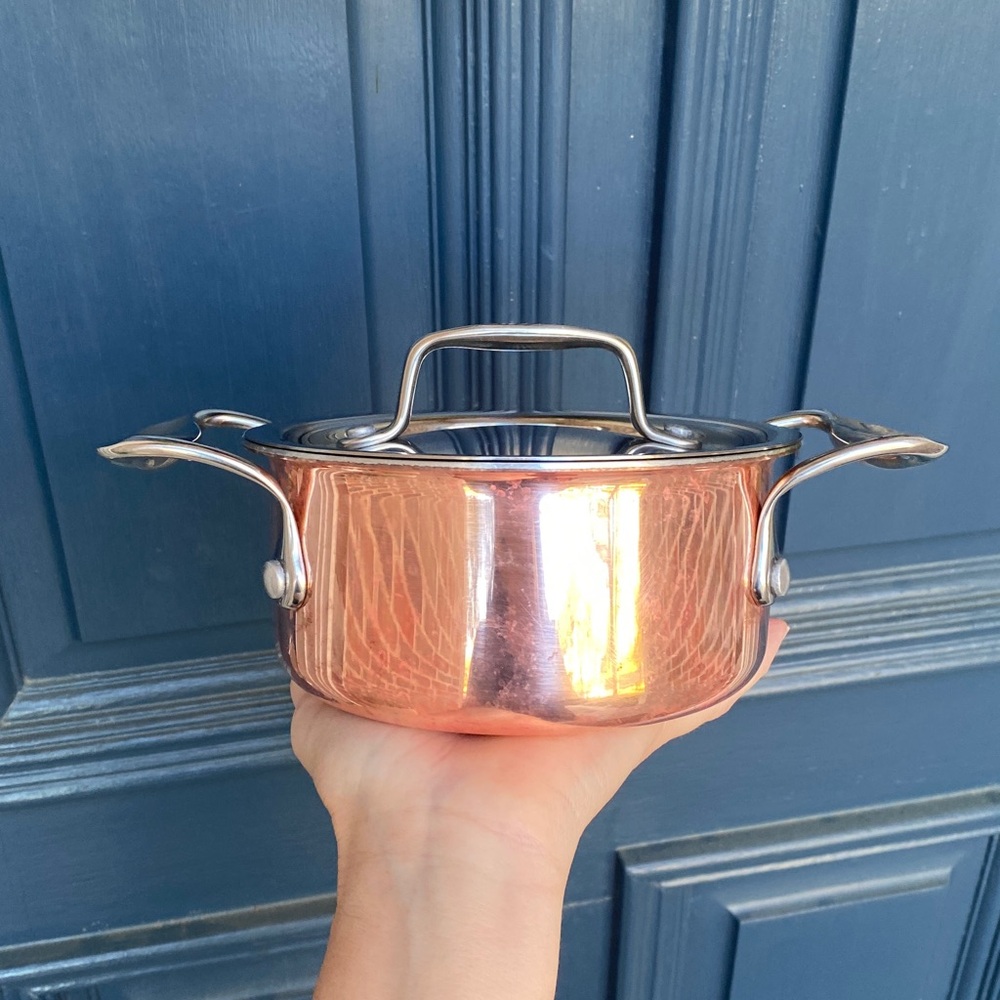 IL MULINO NEW YORK PETITE FRENCH COPPER POT WITH LID